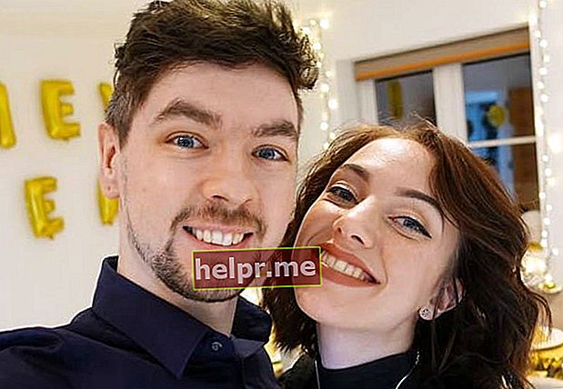 Jacksepticeye și Signe Hansen într-un selfie pe Instagram în ianuarie 2018