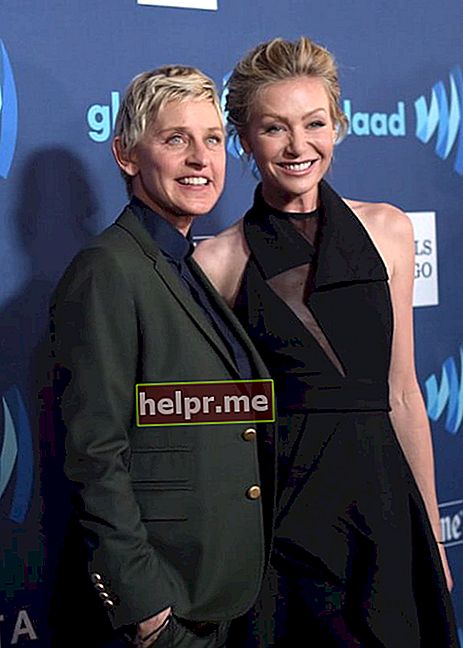 Ellen DeGeneres con su esposa Portia de Rossi asiste a la 26a Anual de GLAAD Media Awards en el Beverly Hilton Hotel el 21 de marzo de 2015 en Beverly Hills, California